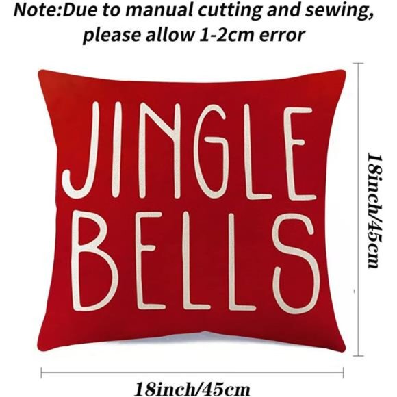 4 Pcs Christmas Pillow Covers | Christmas Decorations 18x18 Inch - Picture 7 of 7